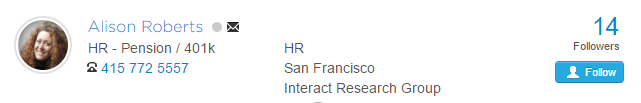 A round profile image in Interact