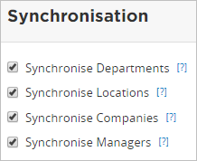 LDAP synchronisation options