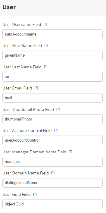 LDAP user field names, part 1