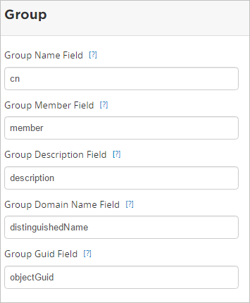 LDAP group field names