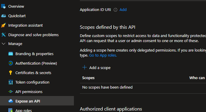 Expose an API and Set the Application ID URI