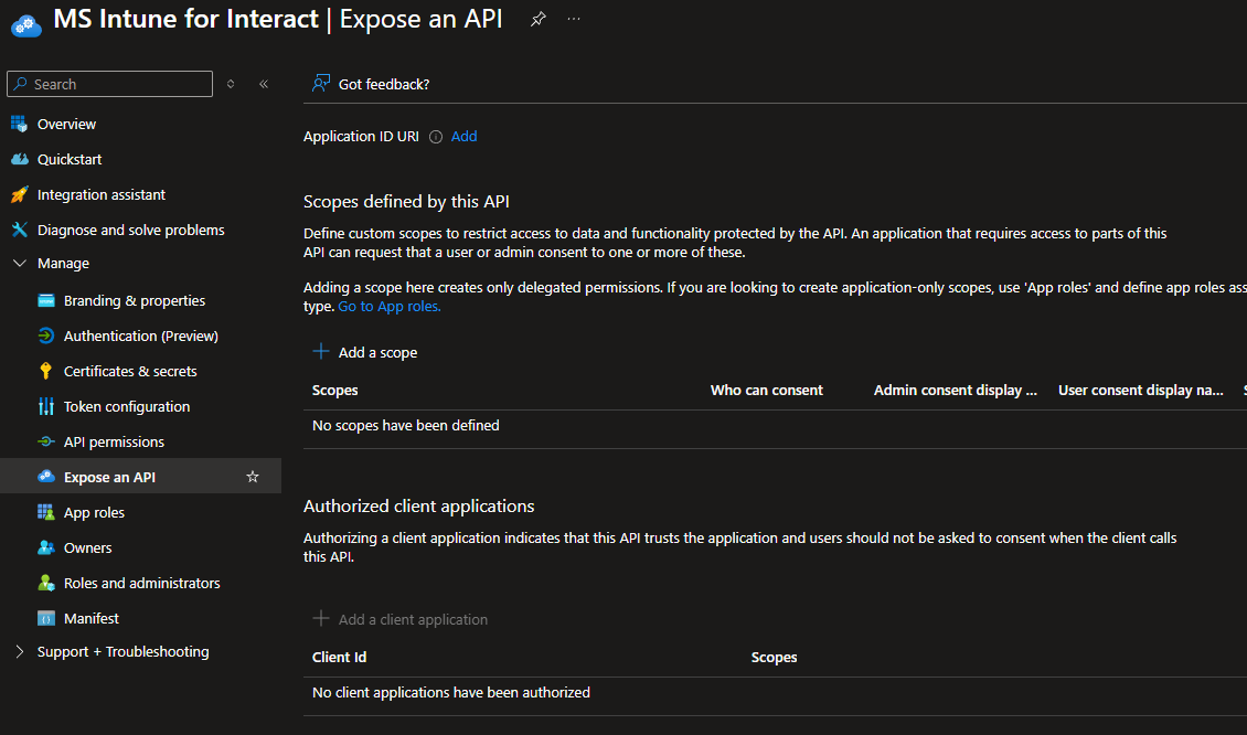 Expose an API