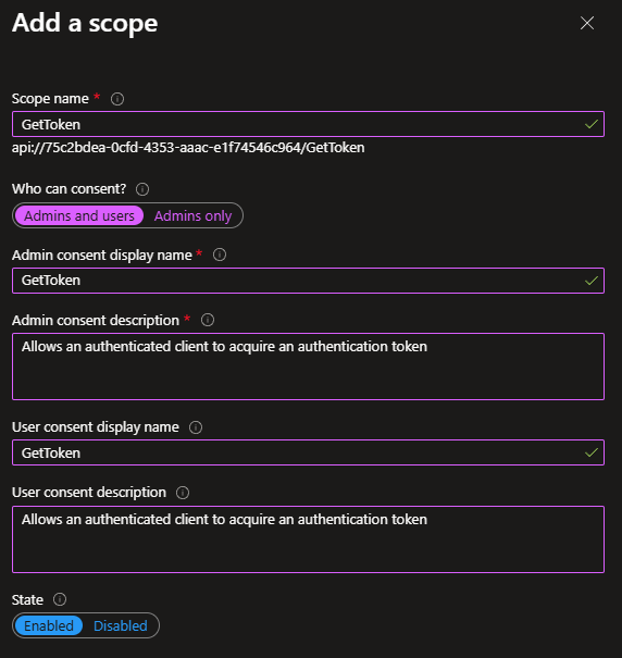 Add a scope