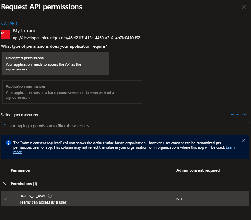 Add access_as_user permission
