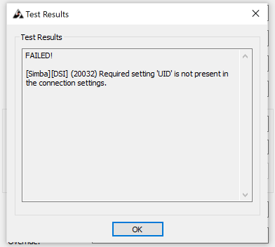 FAILED test result