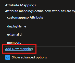 Add New Mapping button