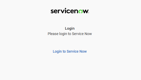 ServiceNow widget login view