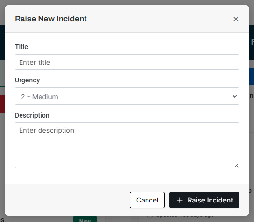 Raising a new incident