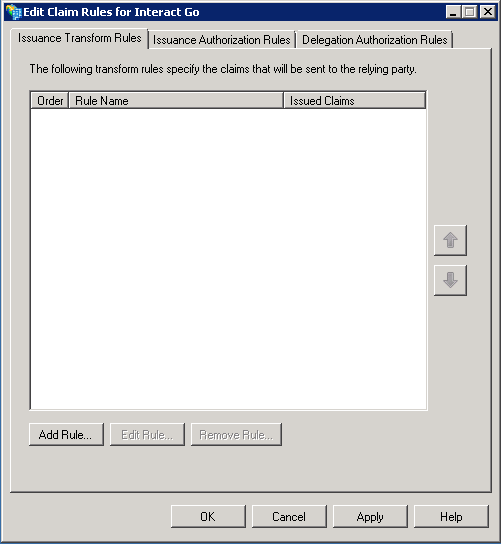 Add Rule in Edit Claim Rules
