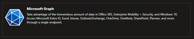 Choose Microsoft Graph