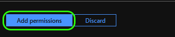 Configured permissions list