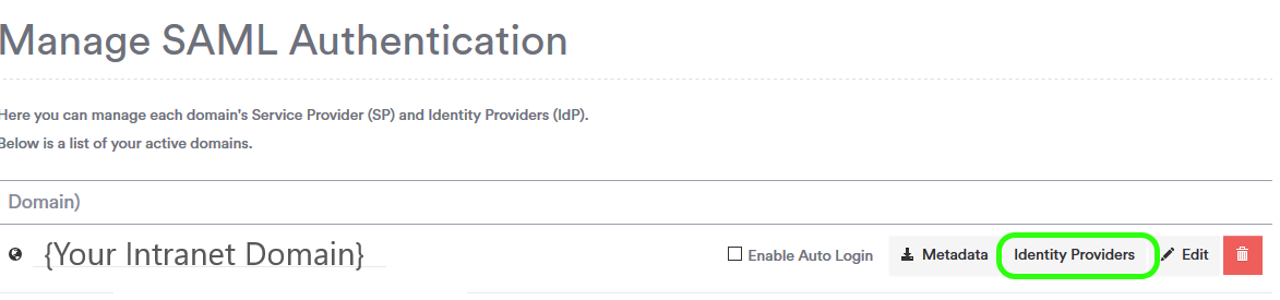 SAML Authentication in Interact